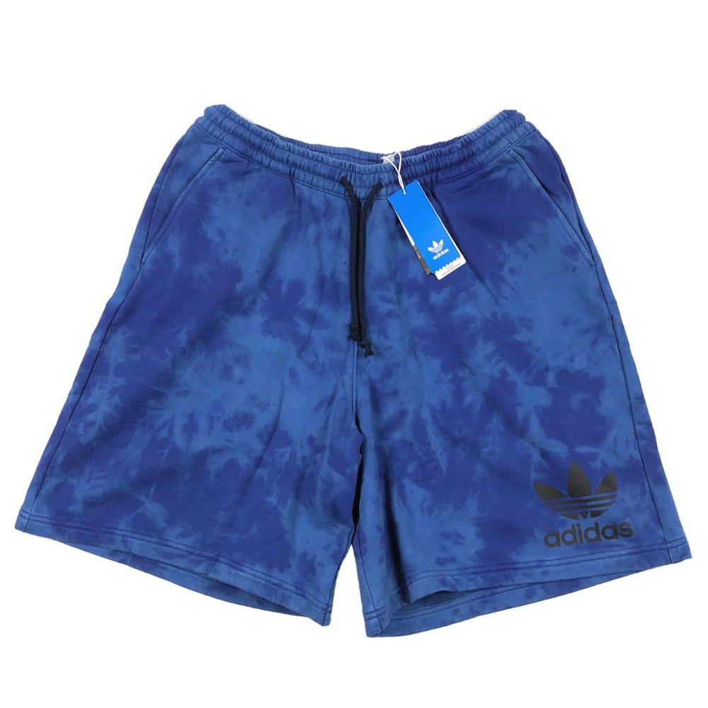 Adidas Originals Mens Blue Tie-Dye Sweat Shorts